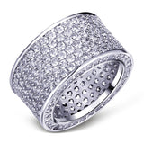 925 Sterling Silver Gemstone Diamond Ring