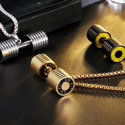 Fitness Dumbbell Necklace
